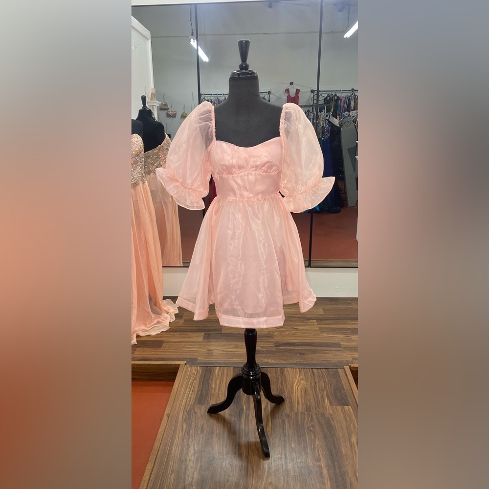 Whimsical pastel pink dress